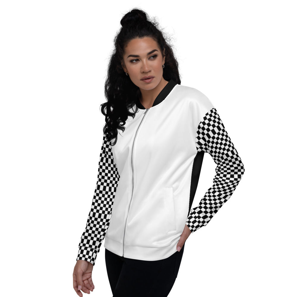 Black and WhiteBomber Jacket