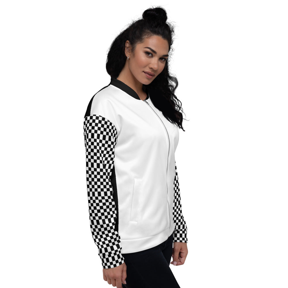 Black and WhiteBomber Jacket